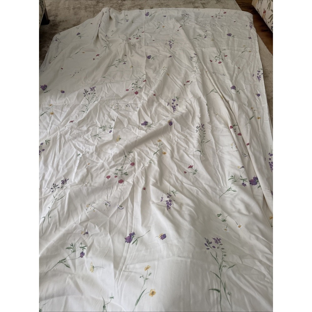 Pair Vintage LL Bean Twin Size Wild Flower Botanical Duvet Covers Made Germany